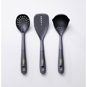 Set de 3 utensilios de cocina de nylon Xtra (cuchara ranurada, cazo y espátula) – San Ignacio