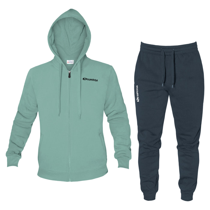 Tuta Uomo SUPERGA Cotone Felpato Full Zip