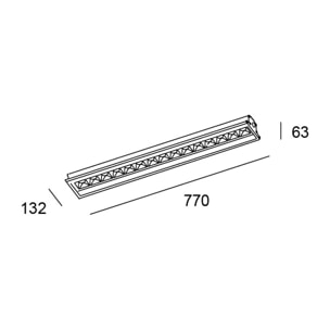 LEDS C4 Farola IP65 ZigZag Symmetrical LED 63.4 Blanco cálido - 3000K 1-10V Gris urbano 4264lm