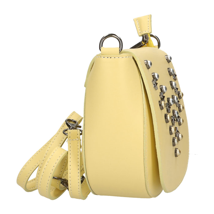 Borsa a tracolla da donna In Vera pelle Made in Italy 20x17x7 cm