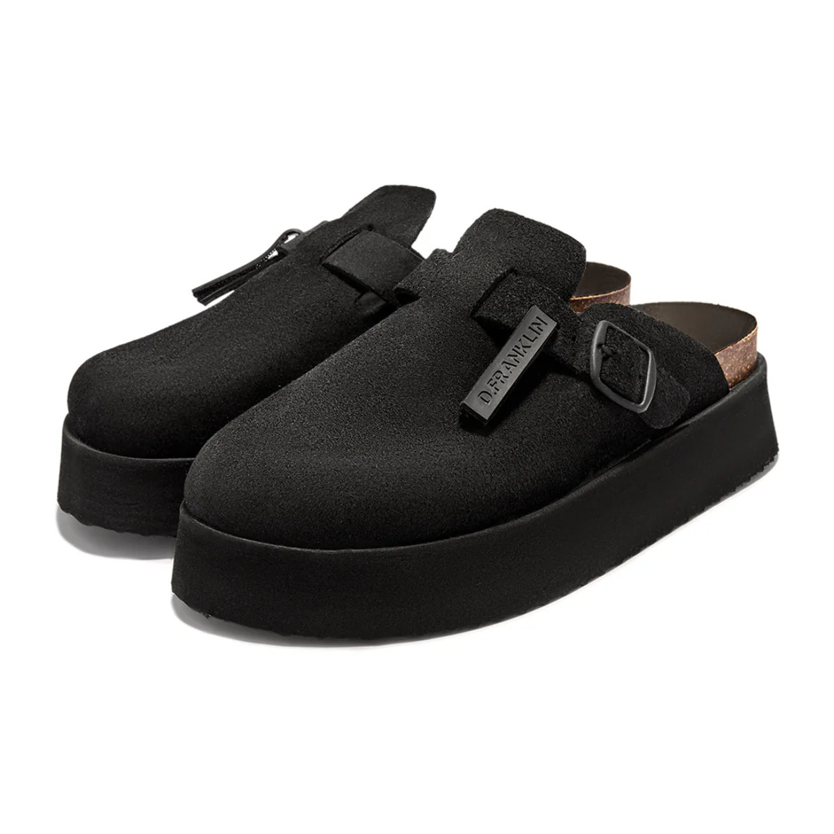 Zuecos de Mujer con Plataforma en Negro Vibe Clog