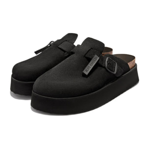Zuecos de Mujer con Plataforma en Negro Vibe Clog