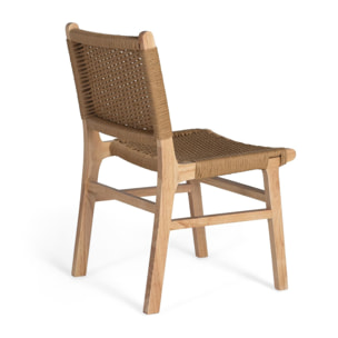 Silla de Madera de Caucho 50 Cm Estilo Contemporáneo