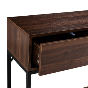 Mesa consola Auri 2 cajones efecto Nogal