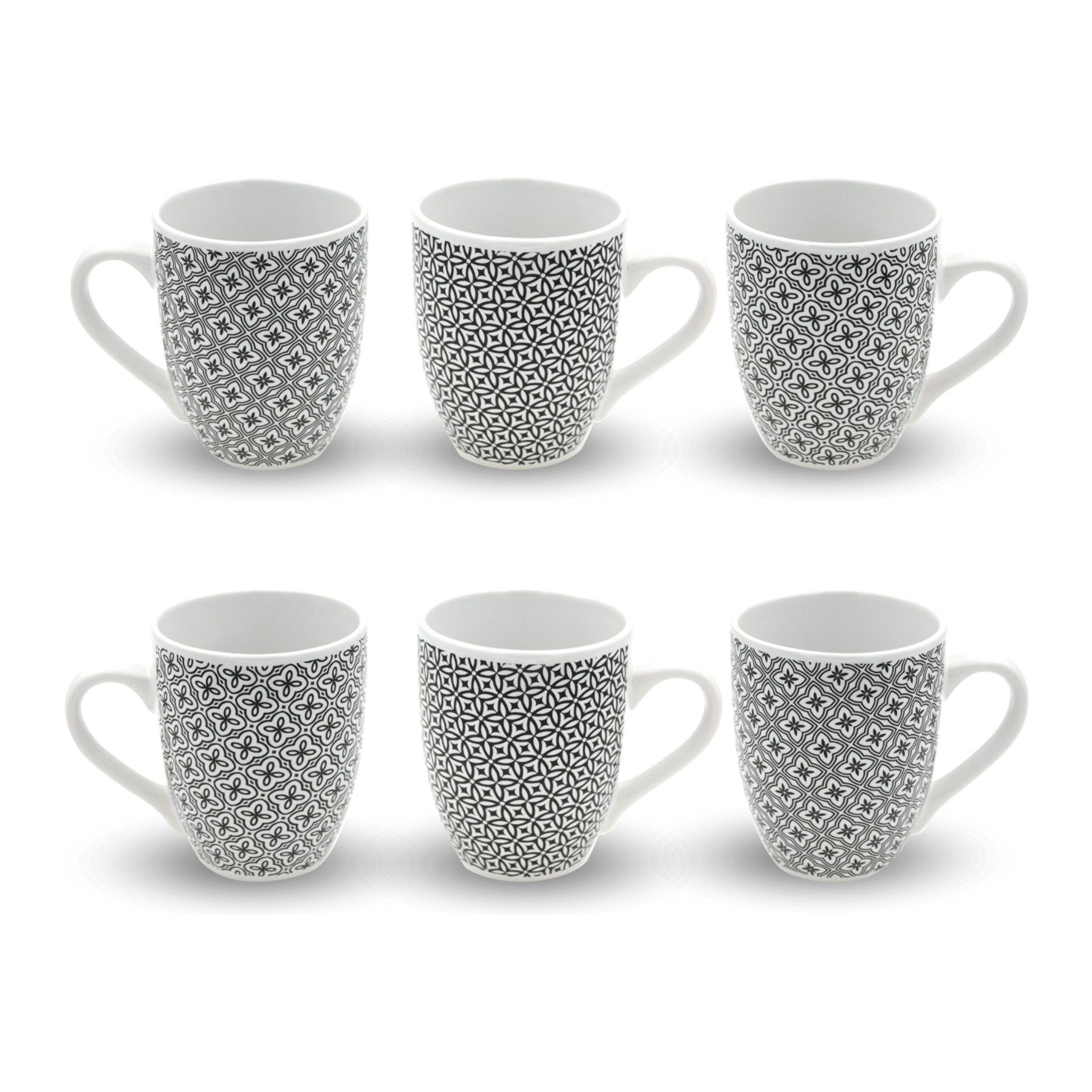 Lot de 6 mugs, VILLA LES PINS