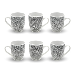 Lot de 6 mugs, VILLA LES PINS