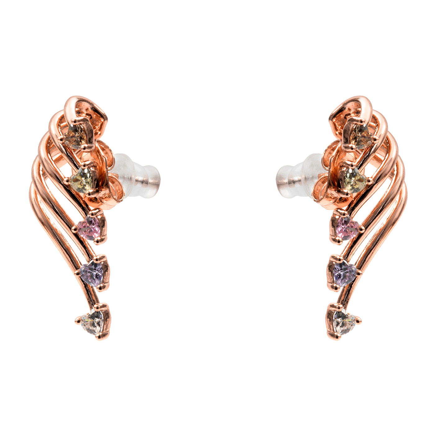 Pendientes Noshke acabado oro rosa 18k