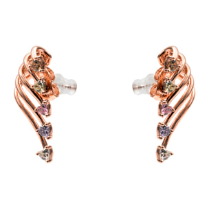 Pendientes Noshke acabado oro rosa 18k