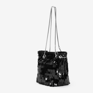 Bolso de fiesta negro con lentejuelas