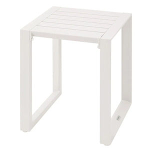 Table d'appoint carrée "Allure" avoine 44 x 44 x 55cm en aluminium