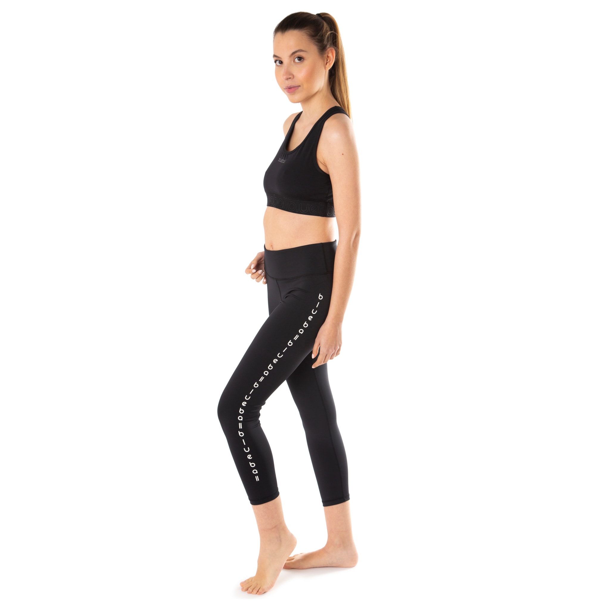 Mallas slim de cintura alta para mujer BLUEBALL Duna - Negro