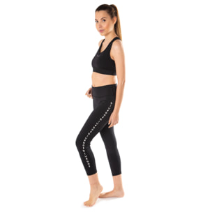 Mallas slim de cintura alta para mujer BLUEBALL Duna - Negro