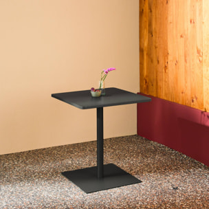 Table de jardin bistrot carré acier 2 places 70 cm intérieur/extérieur  OREA