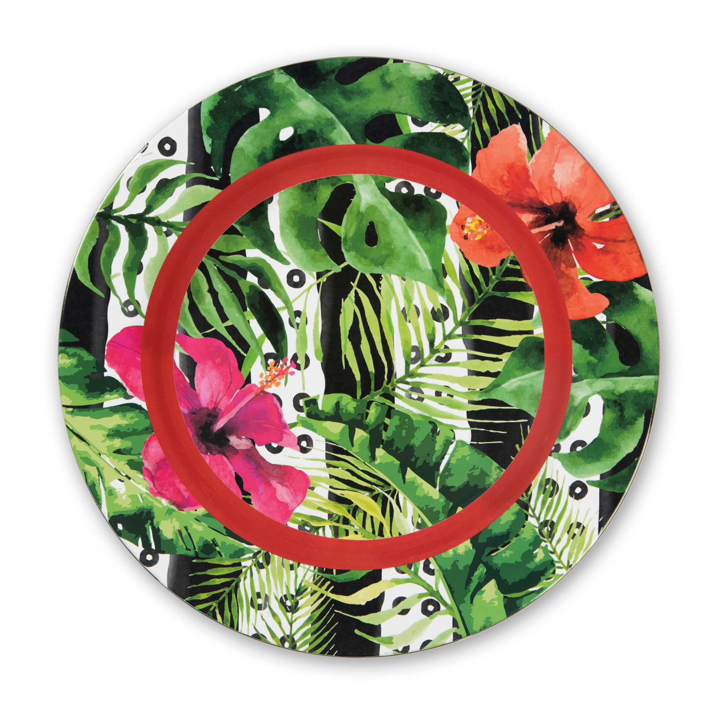 Set 6 sottopiatti 33 cm Excelsa – Tropical Chic, Plastica Multicolore