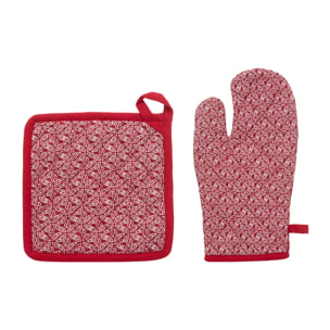 Gant manique "Olia" rouge H20cm