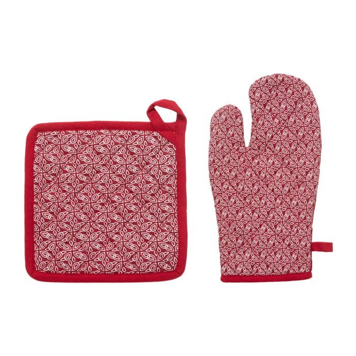 Gant manique "Olia" rouge H20cm