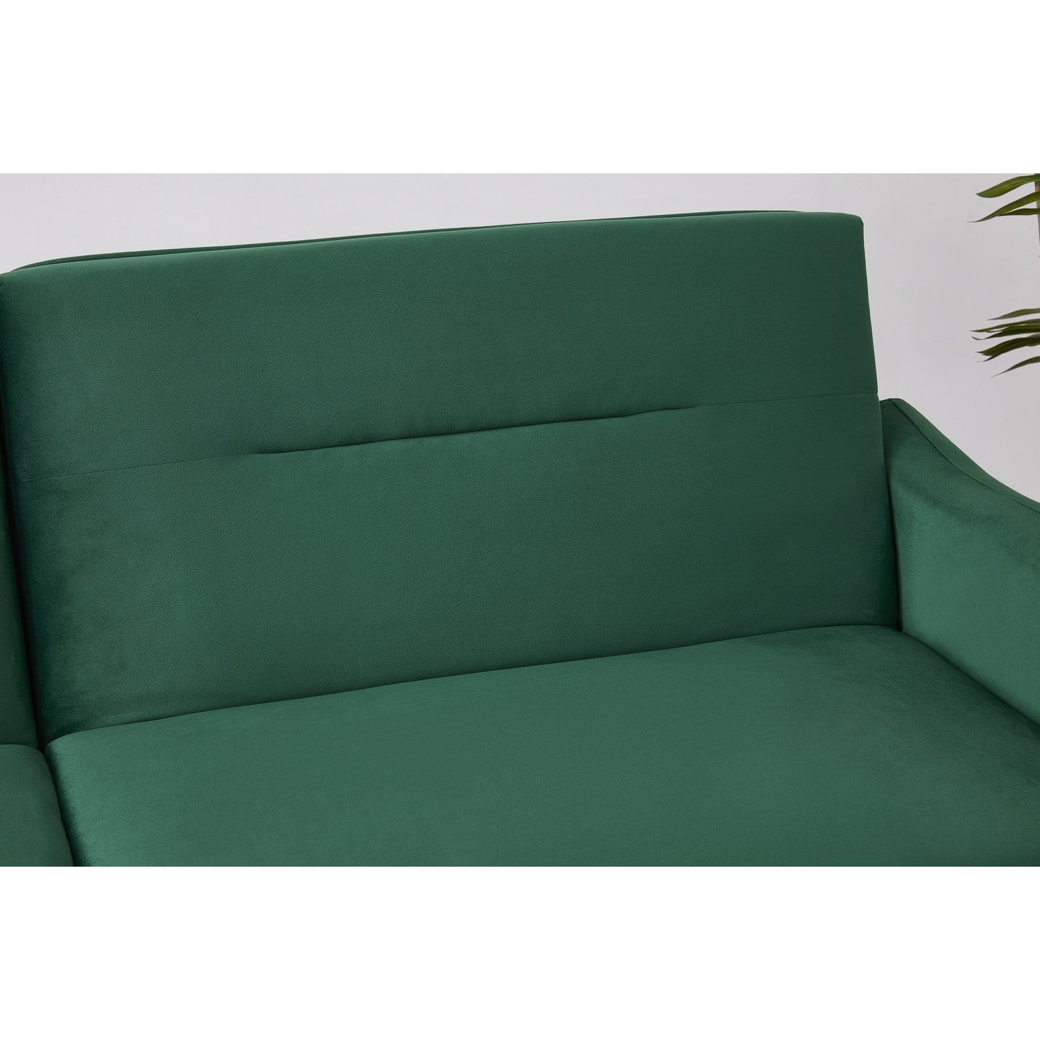 Canapé design convertible 3 places en velours vert SALLY