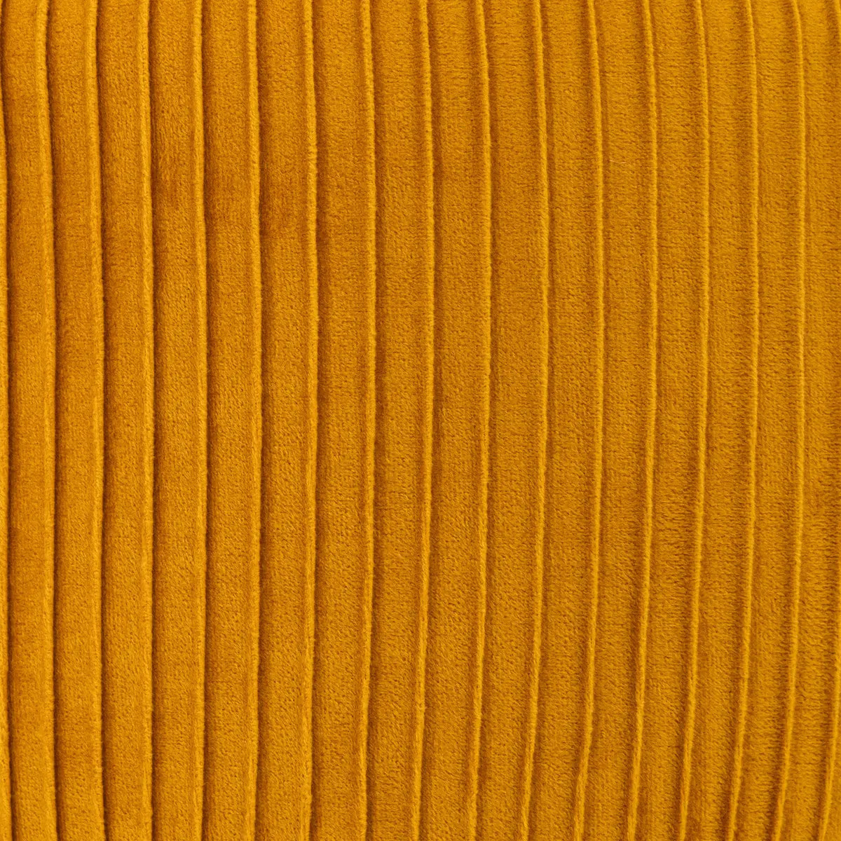 Tabouret "Solaro" velours plissé jaune moutarde