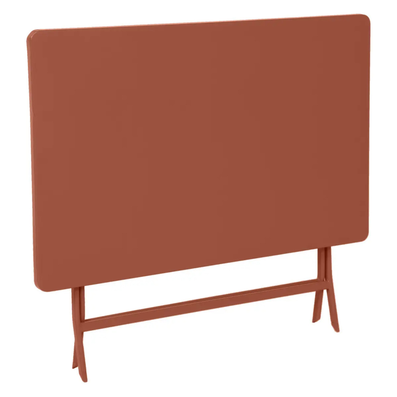 Table de jardin pliante rectangulaire "Greensboro" ambre 4 places en acier traité époxy
