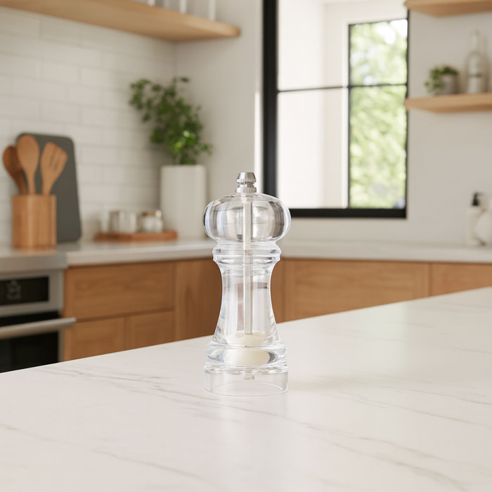 Moulin à sel ou poivre en acrylique transparent
