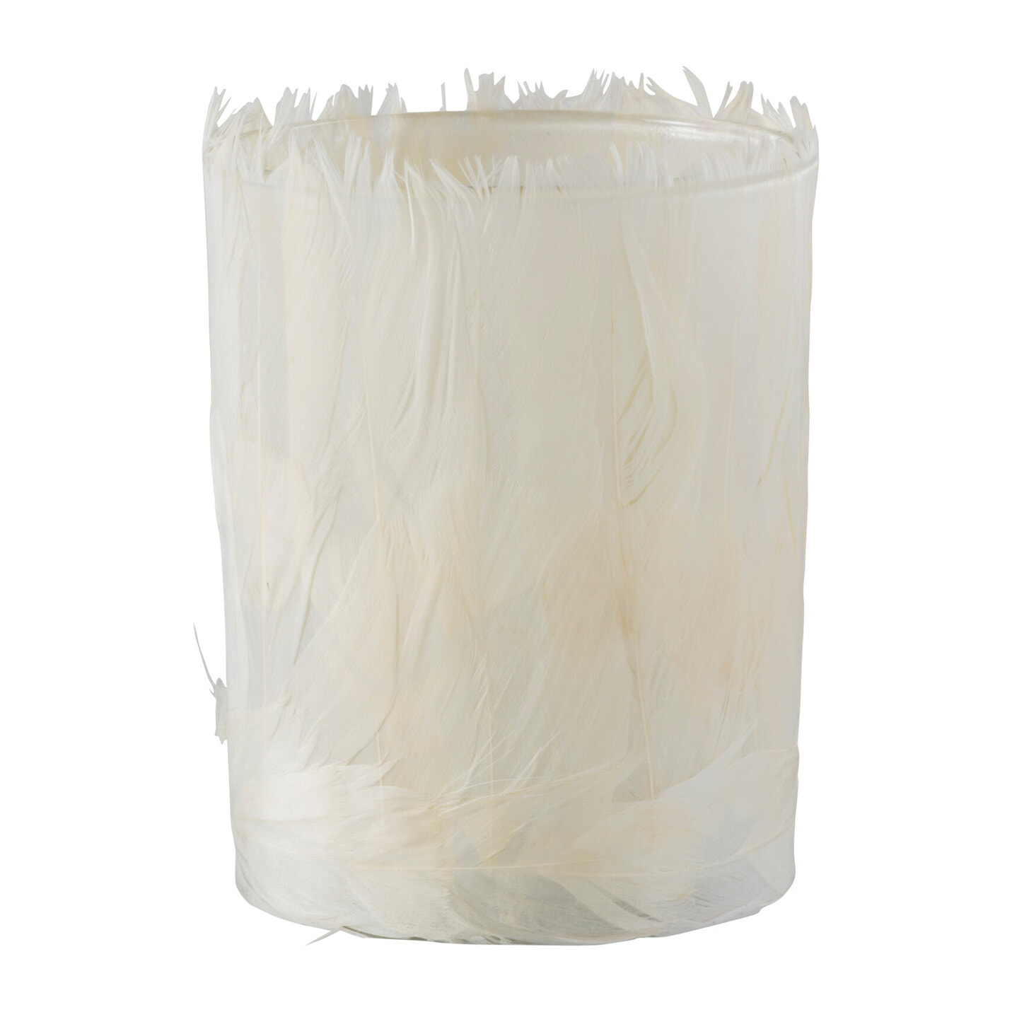 J-Line photophore Plumes - verre - crème - large - 2 pièces