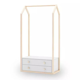 Perchero juvenil Misty Breeze Blanco - Oak Soft