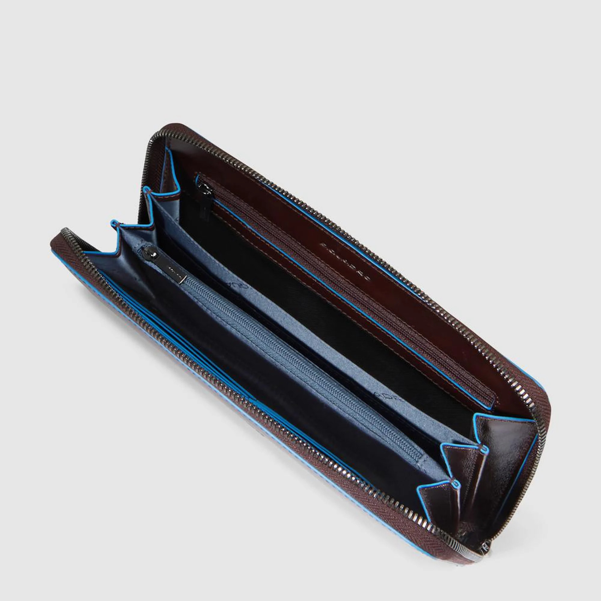 Piquadro Pochette in pelle con tracolla rimovibile, porta carte di credito, portadocumenti e protezione RFID