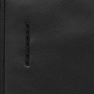 Piquadro Pochette pour téléphone tour du cou en cuir avec porte-cartes de crédit et protection RFID