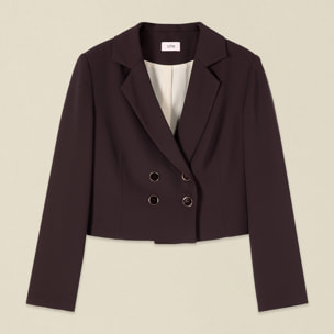 Oltre - Blazer cropped doppiopetto - Marrone