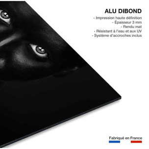 Tableau d'art portrait rouge Tableau alu Dibond