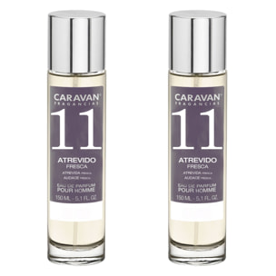Caravan fragancias - caja de regalo con 2 perfumes nº11 de 150 ml, para hombre