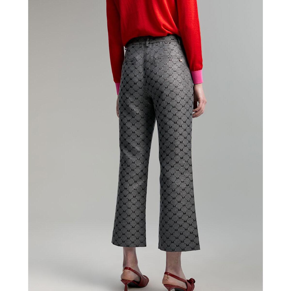 Pantaloni svasati in jacquard M