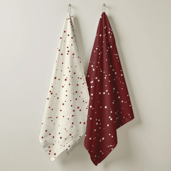 Lot de 2 torchons de cuisine Merry Christmas 23