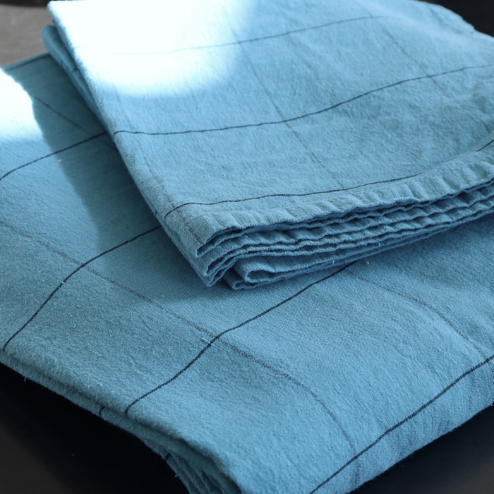 Serviette de table en lin et coton, TISSAGE GRAPHIQUE