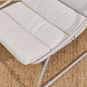 Fauteuil relax acier (lot de 2) EDENA