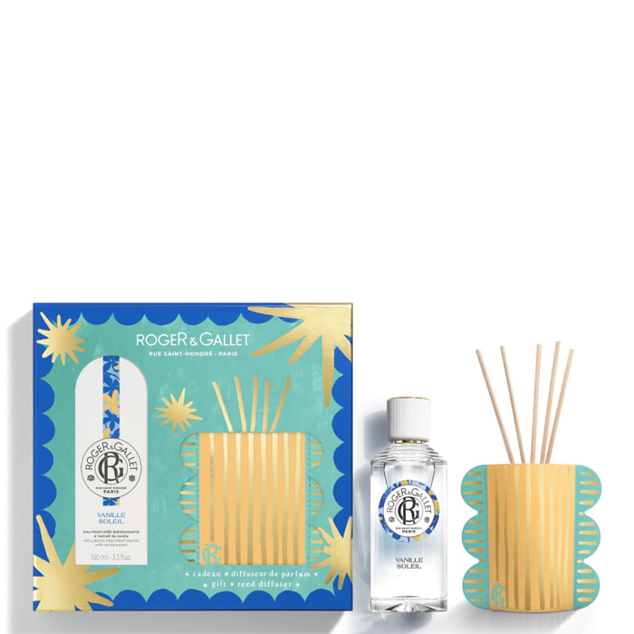 Vanille Soleil - Coffret Eau Parfumée Bienfaisante 100ml + Diffuseur