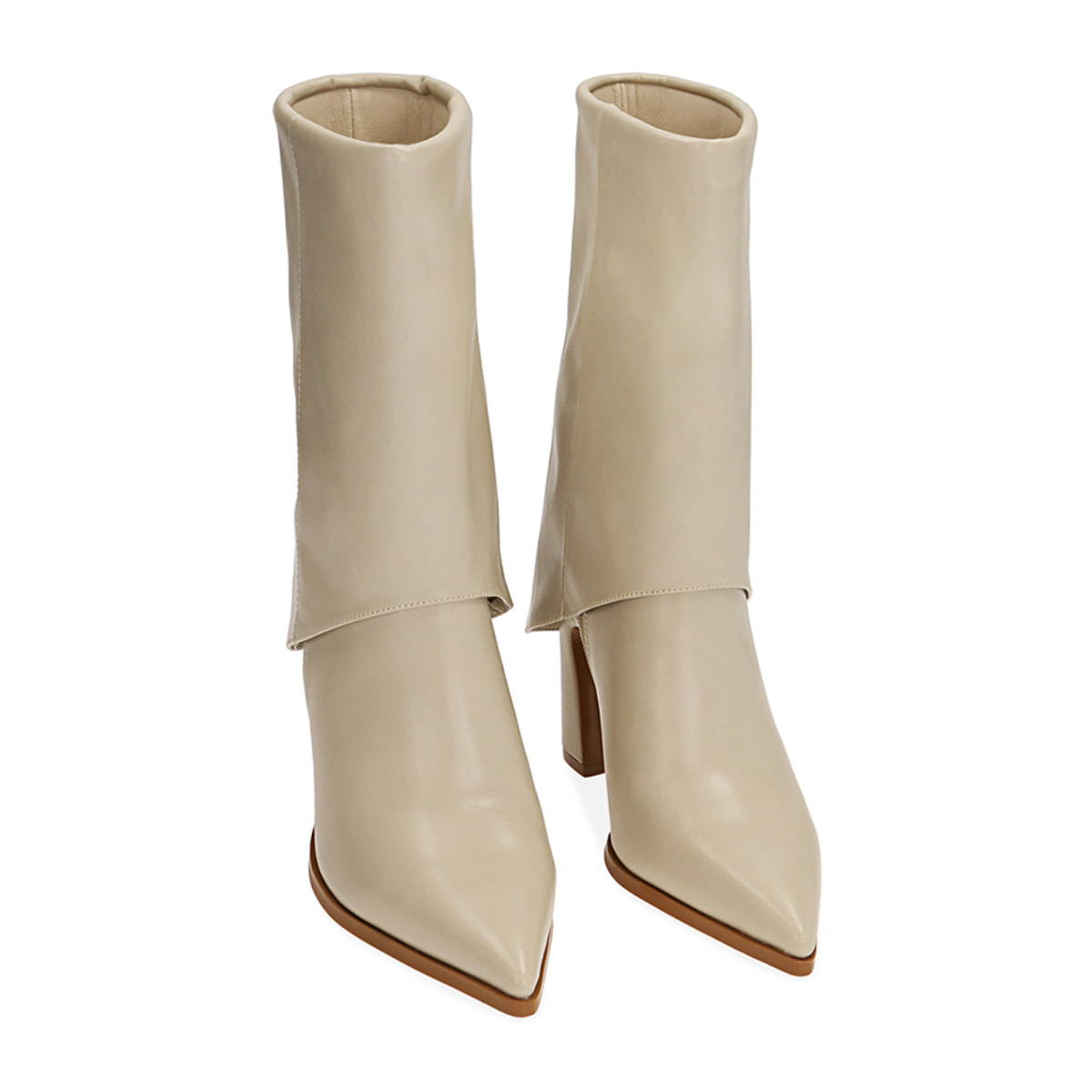Ankle boots panna, tacco 9,5 cm