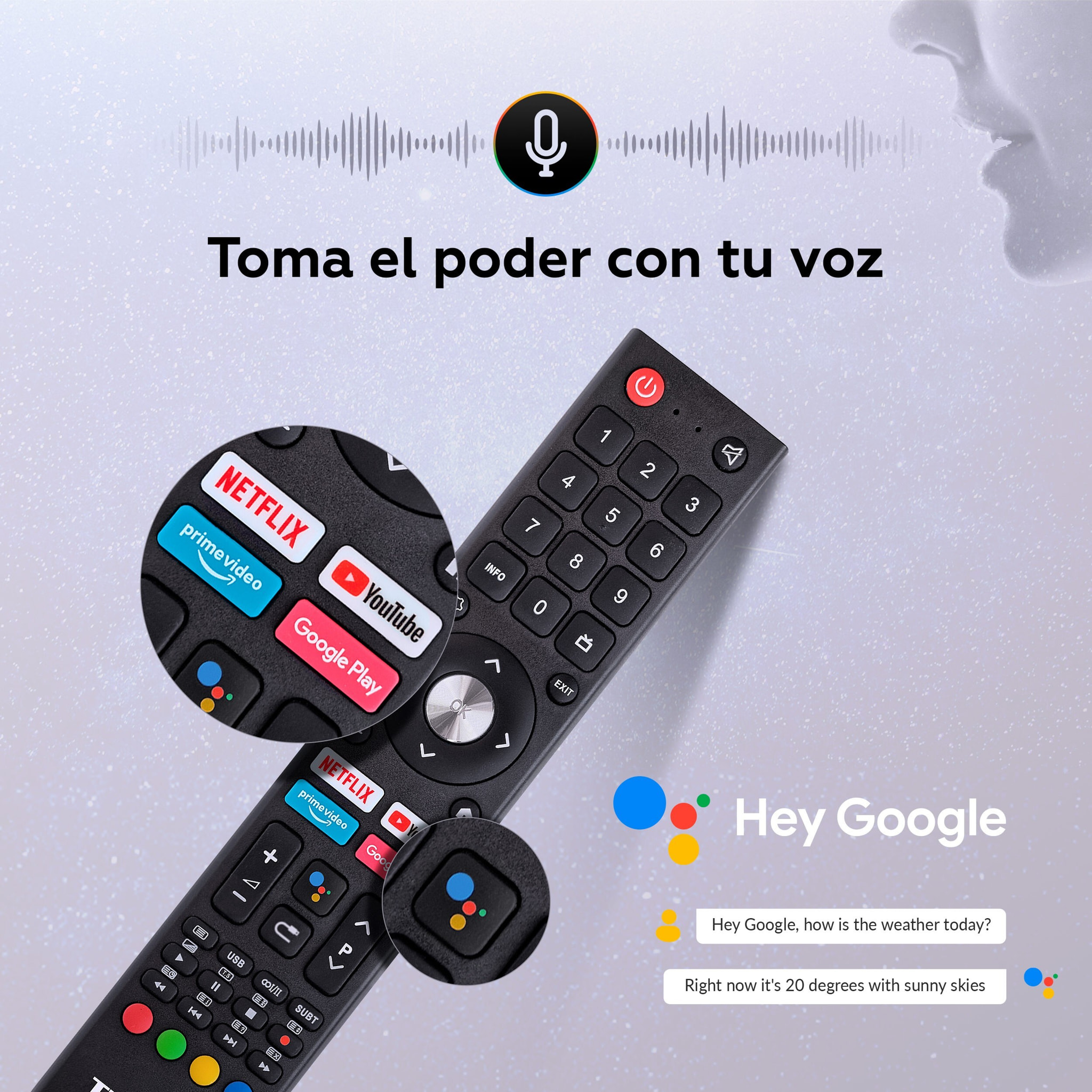 Smart TV 43 pulgadas QLED 4K Hey Google Official Assistant con control por voz. Televisor Android 11 - TD Systems PRIME43C19GLQ