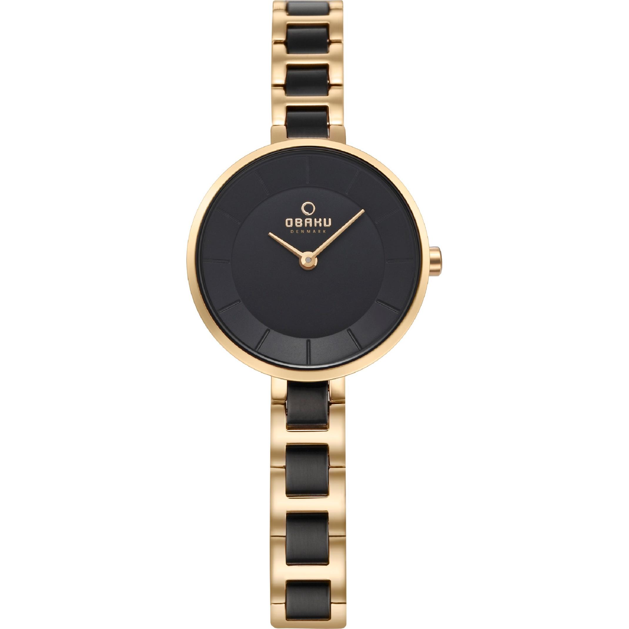 Orologio OBAKU nero-acciaio colorato