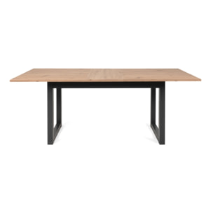 Table à manger industrielle en bois extensible 10 personnes AUTEL