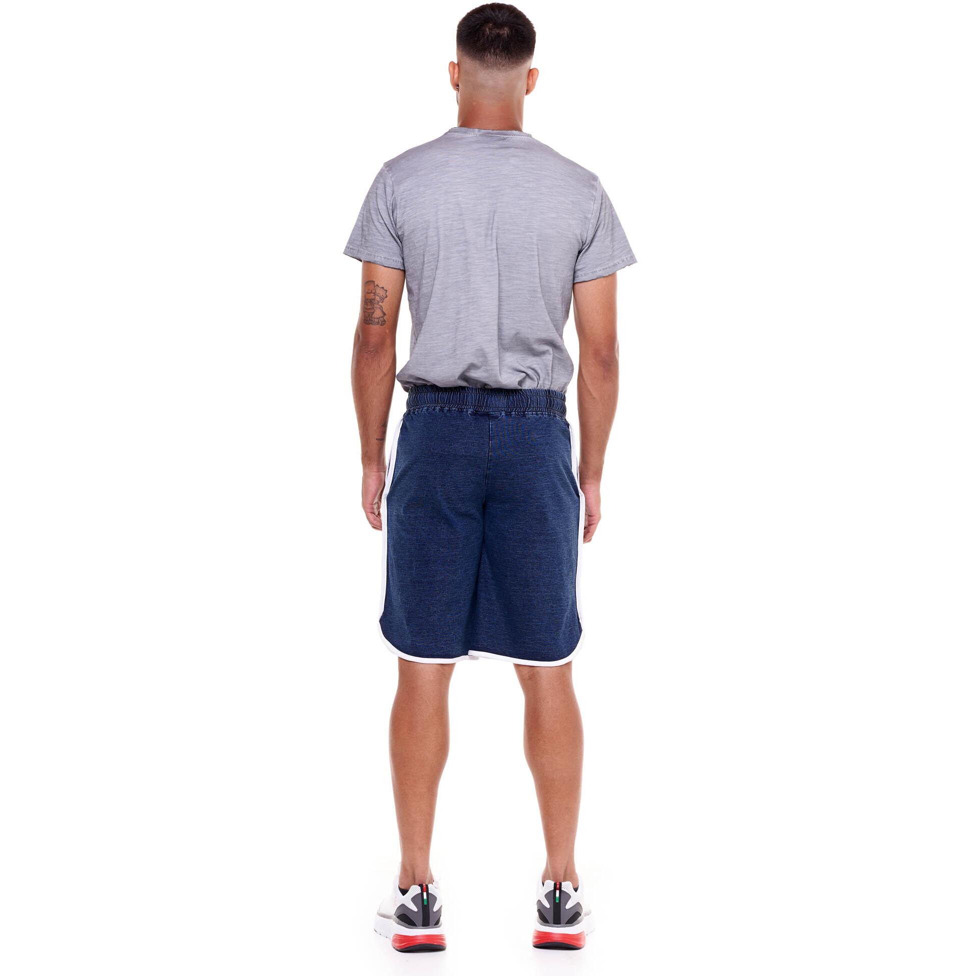 Shorts de hombre con lavado denim índigo