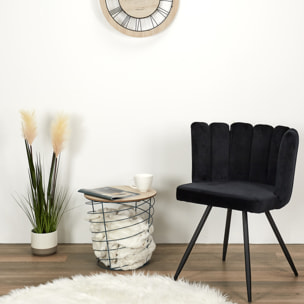 Table Filaire Bois Et Metal Cyclone Bleu