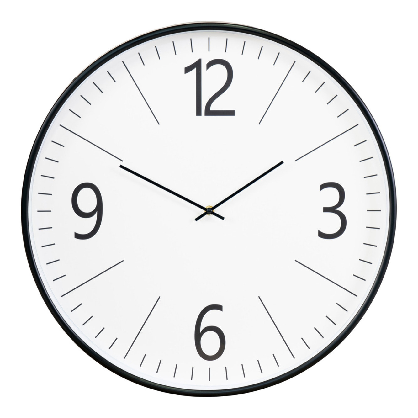 Orologio da parete Biel rotondo in vetro e plastica bianco e nero ø51 cm