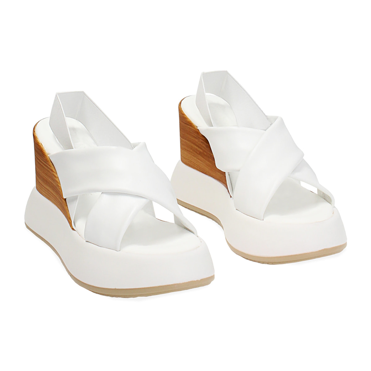 Cuñas blancas de piel