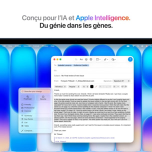 Ordinateur Apple MACBOOK Neo Puce A18 Pro CPU 6 / GPU 5 coeurs Mémoire RAM 8Go Stockage 256Go SSD Indigo