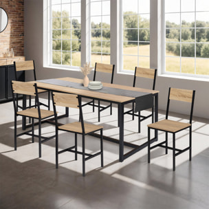 Chaises Memphis - Bois et noir