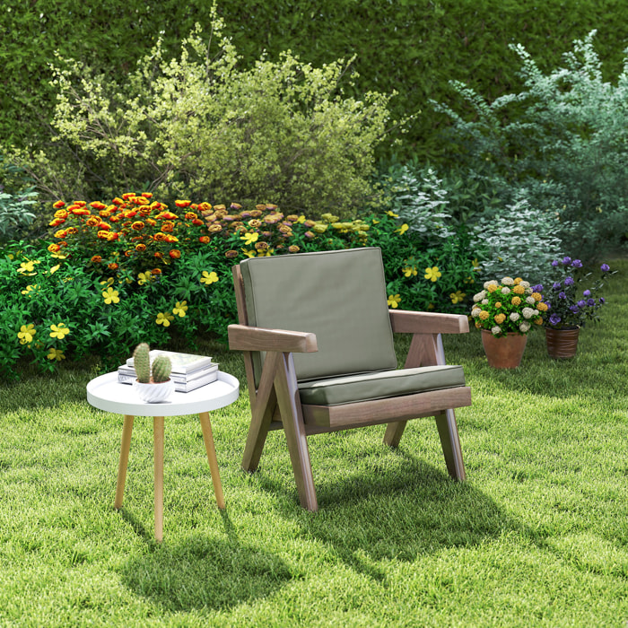 Coussins de fauteuil de jardin zippés déhoussables - galettes de chaise de jardin - épais rembourrage 7 cm - polyester haute densité gris