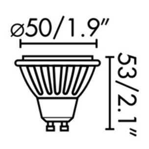 Bombilla GU10 LED 7W 3000K 38°