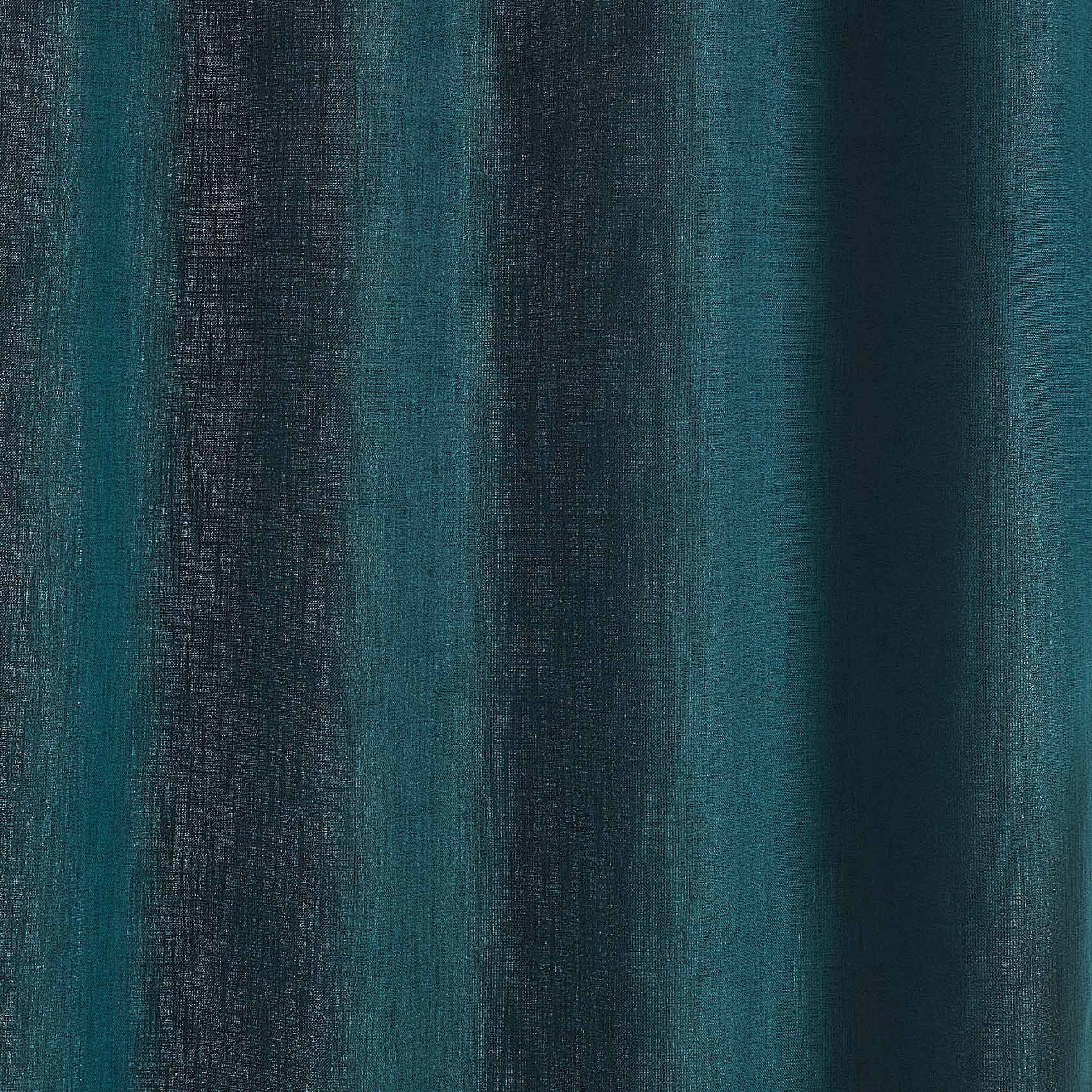 Rideau tamisant  -  - Effet tissé - Bleu Paon