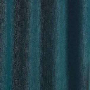Rideau tamisant  -  - Effet tissé - Bleu Paon